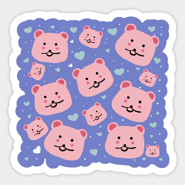 Pink bears Sticker by Vicc s.